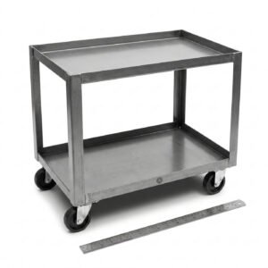 Benchmark Utility Cart, Two-Shelf — steel