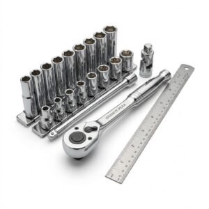 Datum Socket Set, 3/8 in Drive — steel