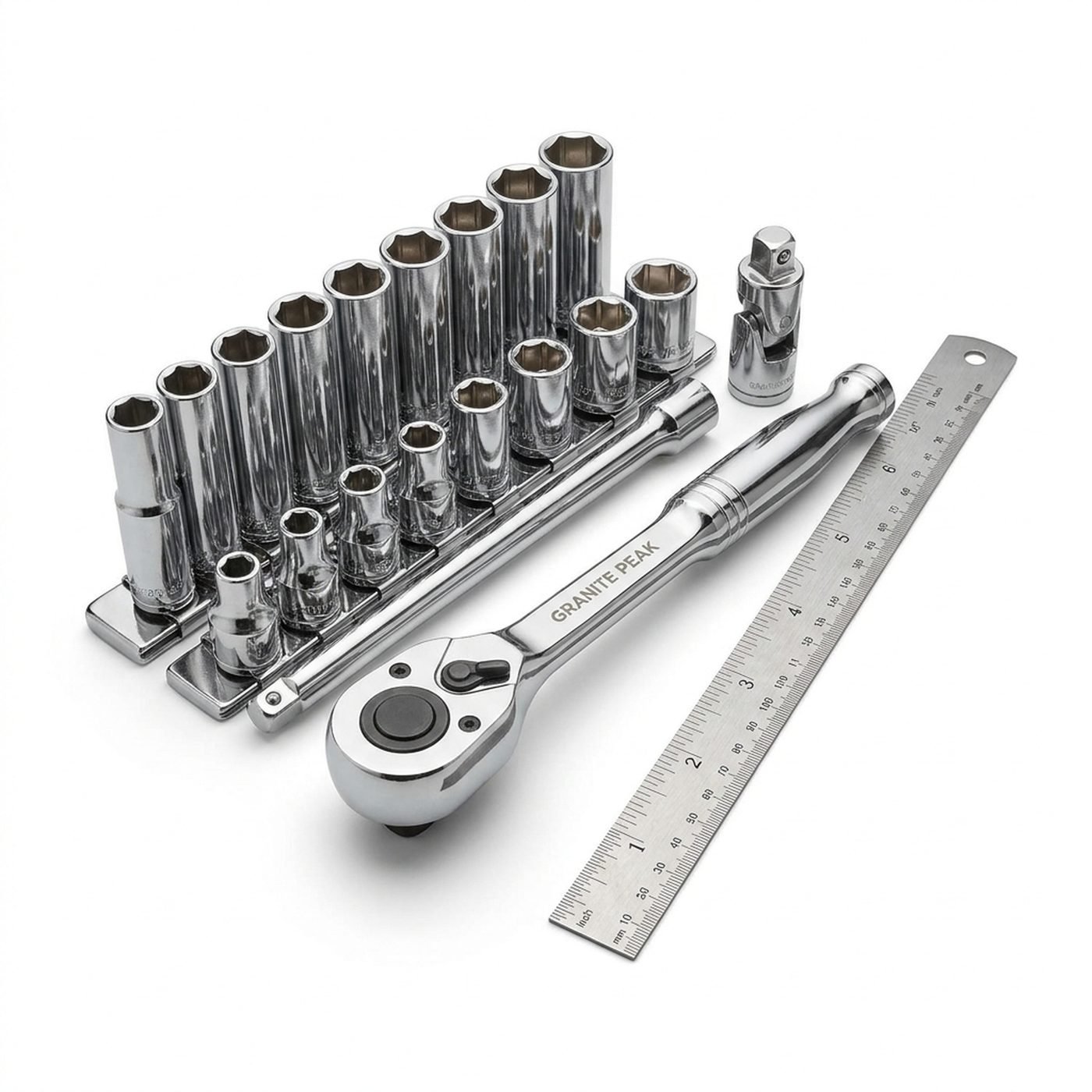 Datum Socket Set, 3/8 in Drive — steel